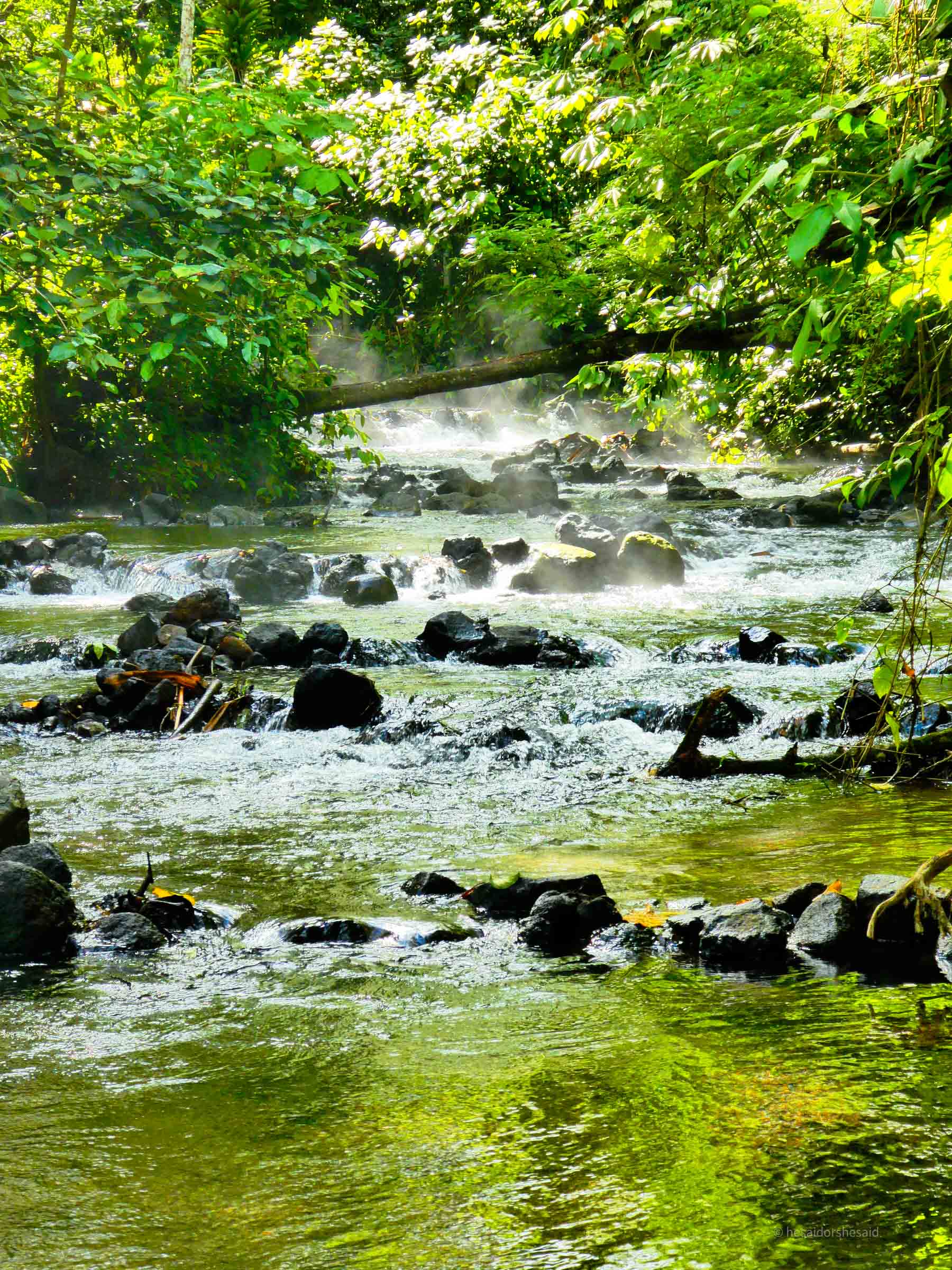 Free Natural Hot Springs River in La Fortuna, Costa Rica